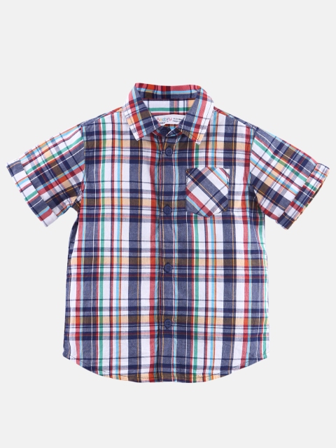 

Beebay Boys Multicoloured Regular Fit Checked Casual Shirt, Multi