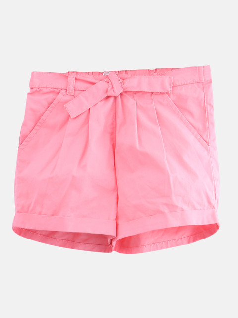 

Beebay Girls Pink Solid Regular Fit Regular Shorts