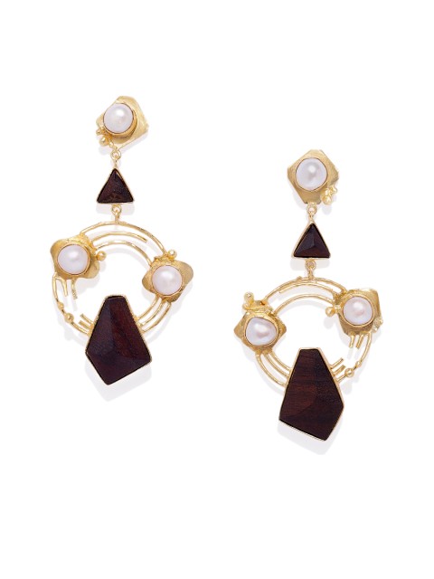 

Belsis Jewelry Gold-Plated Contemporary Drop Earrings