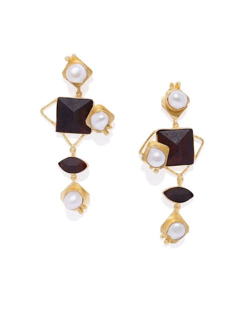 

Belsis Jewelry Gold-Plated Contemporary Handcrafted Drop Earrings