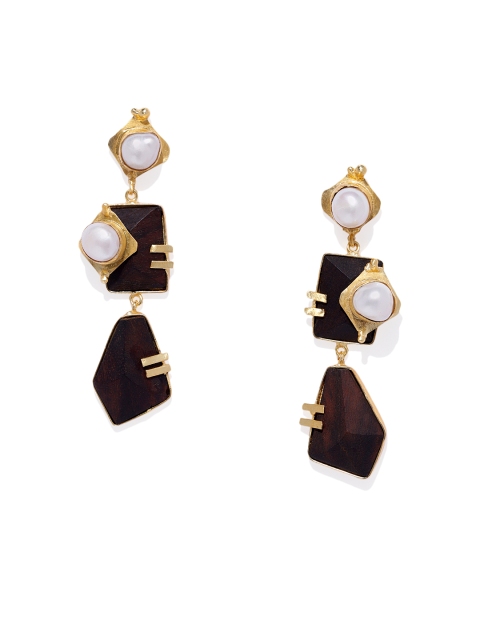 

Belsis Jewelry Gold-Plated Contemporary Handcrafted Drop Earrings