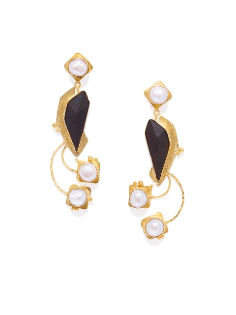 

Belsis Jewelry Gold-Plated Contemporary Handcrafted Drop Earrings