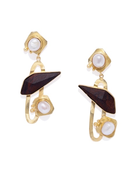 

Belsis Jewelry Gold-Plated Contemporary Handcrafted Drop Earrings