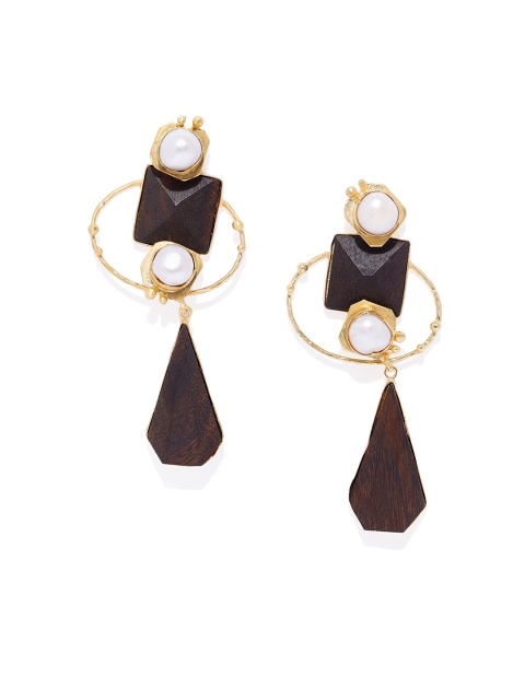

Belsis Jewelry Gold-Plated Contemporary Handcrafted Drop Earrings