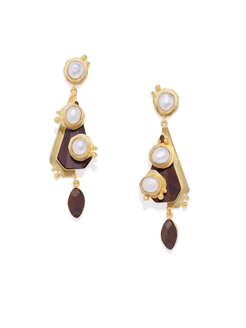 

Belsis Jewelry Gold-Plated Contemporary Handcrafted Drop Earrings