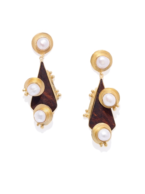 

Belsis Jewelry Gold-Plated Contemporary Handcrafted Drop Earrings
