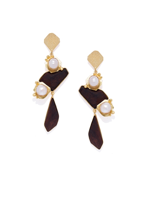 

Belsis Jewelry Gold-Plated Contemporary Handcrafted Drop Earrings