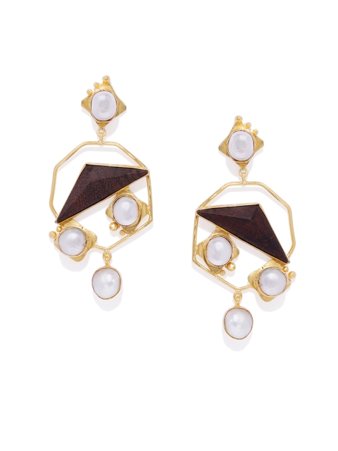 

Belsis Jewelry Gold-Plated Contemporary Handcrafted Drop Earrings