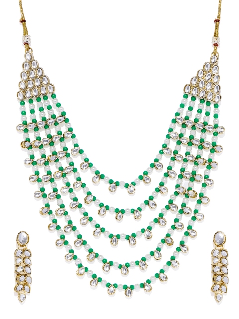 

Spargz Gold-Plated Kundan & Pearl Jewellery Set