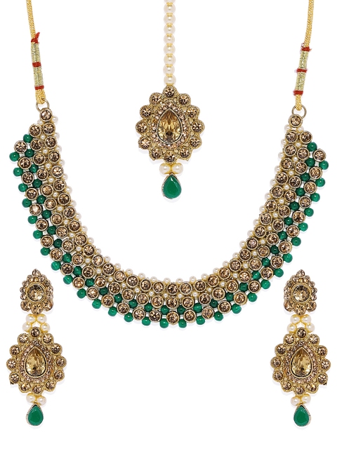 

Spargz Gold-Plated LCT Stone & Pearl Jewellery Set