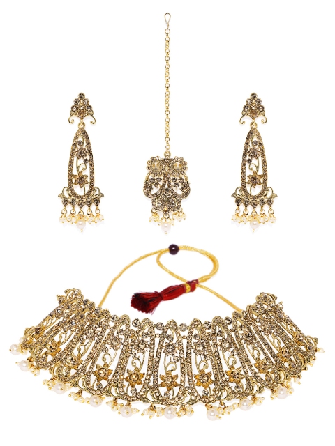 

Spargz Gold-Plated American Diamond Jewellery Set