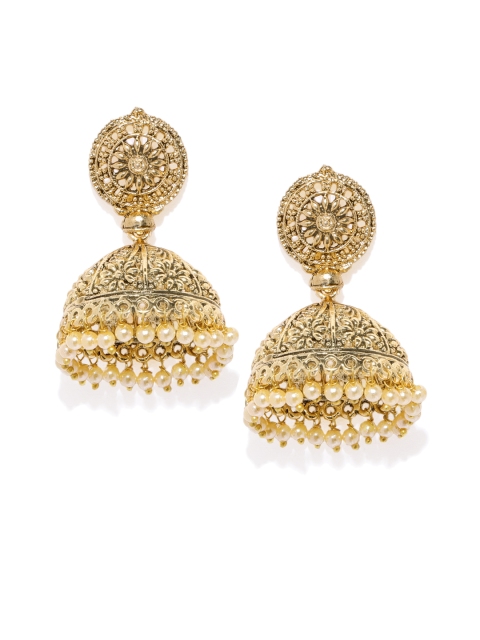 

Spargz Women Gold-Plated Dome-Shaped Jhumkas