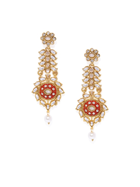 

Spargz Gold-Plated Oval Drop Earrings