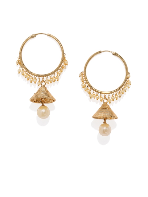 

Spargz Gold-Plated Dome Shaped Hoop Earrings