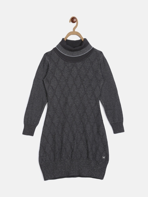 

Blue Giraffe Girls Black Solid Sweater