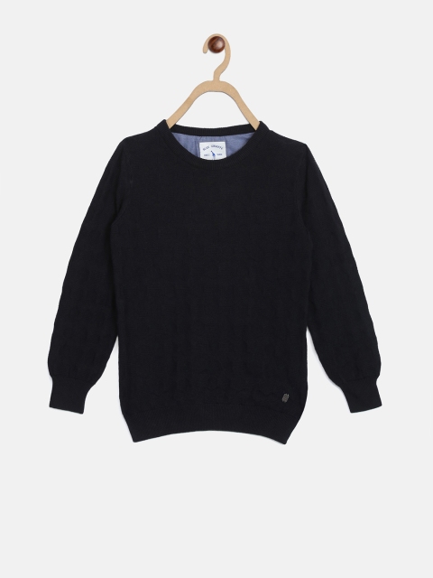

Blue Giraffe Boys Black Solid Sweater