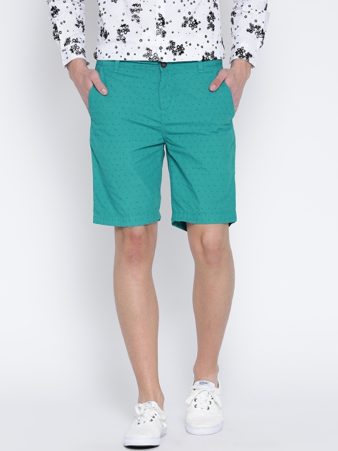 

United Colors of Benetton Green Printed Shorts