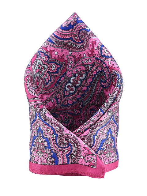 

Tossido Men Pink & Blue Printed Woven Pocket Square