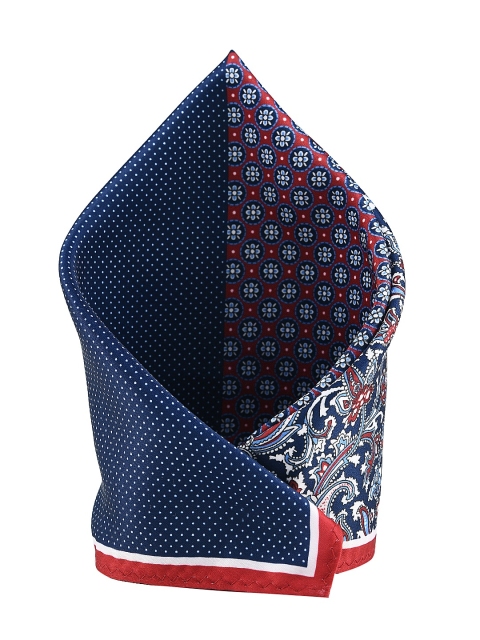 

Tossido Men Blue Printed Woven Pocket Square