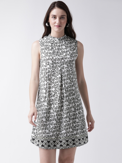 

MsFQ Women Off-White Printed A-Line Dress
