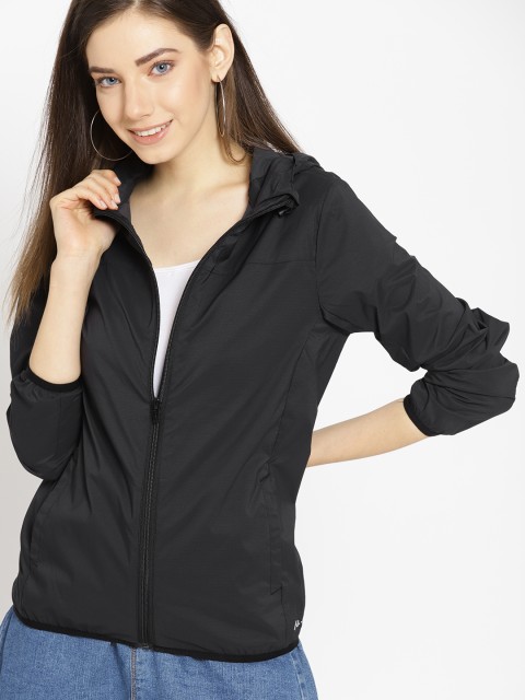 

Mast & Harbour Women Black Lightweight Solid Tailored Jacket with Pouch