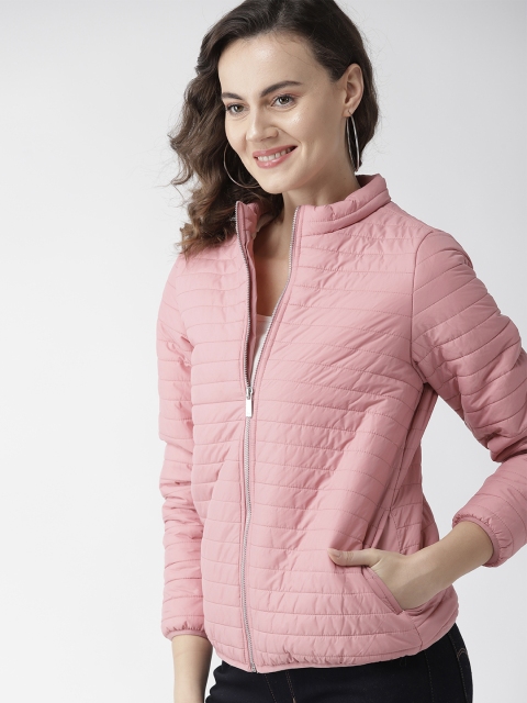 

Mast & Harbour Women Pink Solid Padded Jacket