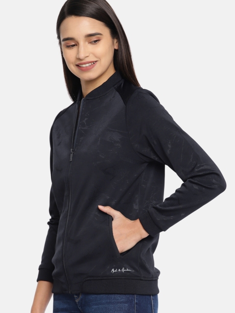 

Mast & Harbour Women Black Solid Jacket