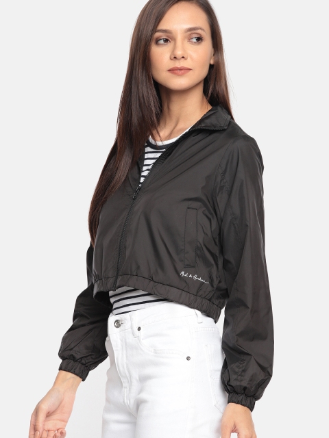 

Mast & Harbour Women Black Solid Jacket
