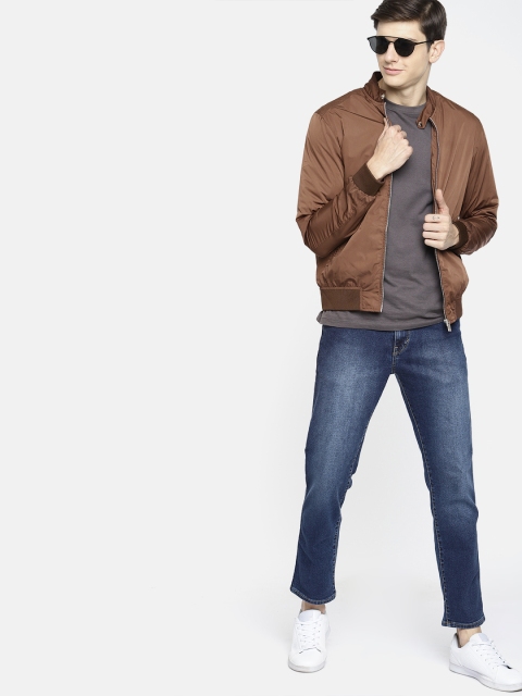 

Mast & Harbour Men Brown Solid Jacket