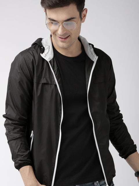 

Mast & Harbour Men Black Solid Tailored Jacket