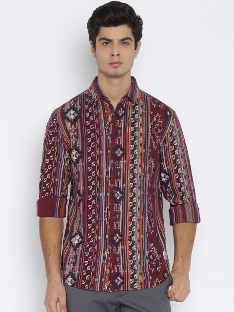 

Jack & Jones Multicoloured Woven Slim Fit Casual Shirt, Multi