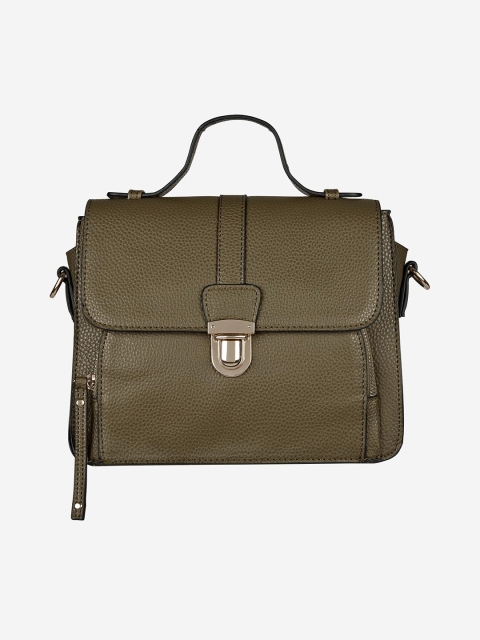 

DOROTHY PERKINS Olive Green Solid Satchel