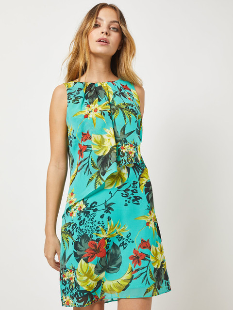 

DOROTHY PERKINS Women Green Printed A-Line Dress