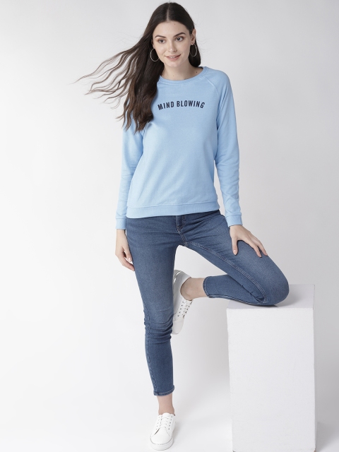 

Mast & Harbour Women Blue Solid Sweatshirt