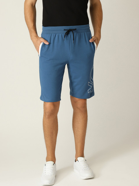 

United Colors of Benetton Men Blue Solid Regular Fit Regular Shorts