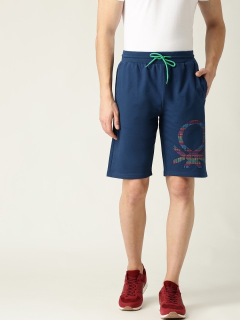 

United Colors of Benetton Men Navy Blue Solid Regular Fit Shorts