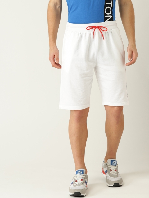 

United Colors of Benetton Men White Solid Regular Fit Shorts