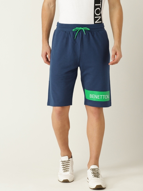 

United Colors of Benetton Men Navy Blue Solid Regular Fit Shorts
