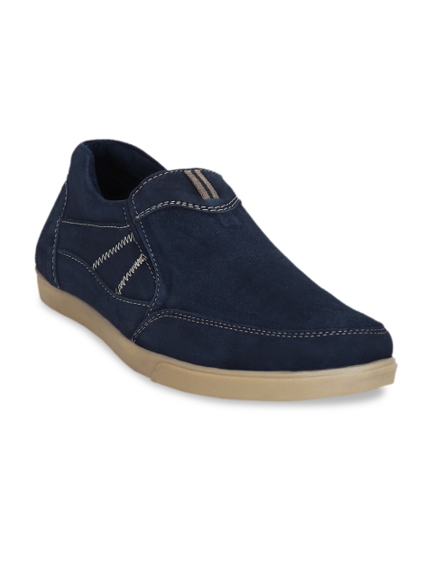 

Get Glamr Men Navy Blue Slip-On Sneakers