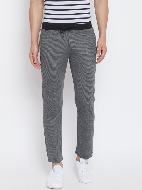 

Okane Men Black Self Design Slim-Fit Trackpant