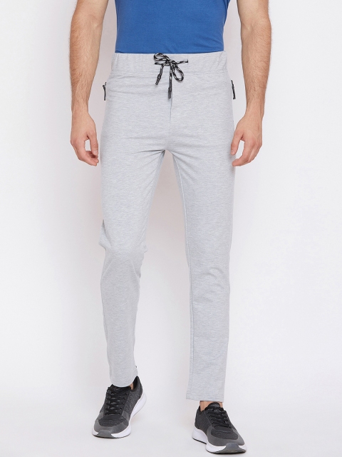 

Okane Men Grey Solid Slim-Fit Trackpant