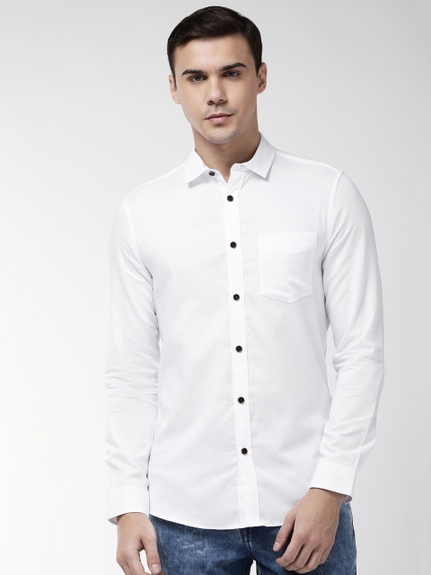 

Marks & Spencer Men White Slim Fit Solid Casual Shirt