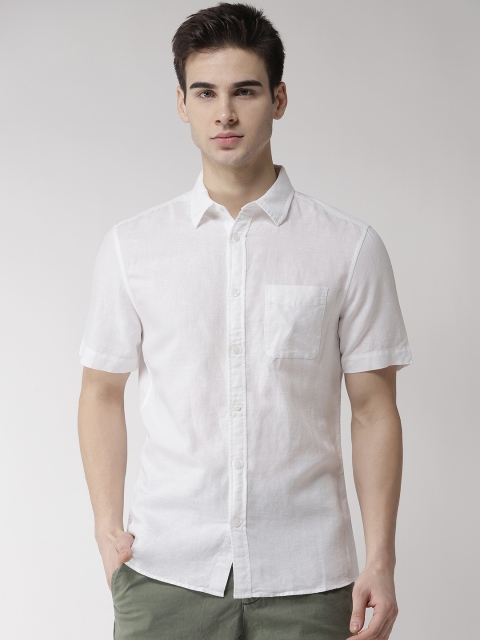 

Marks & Spencer Men White Regular Fit Solid Casual Shirt