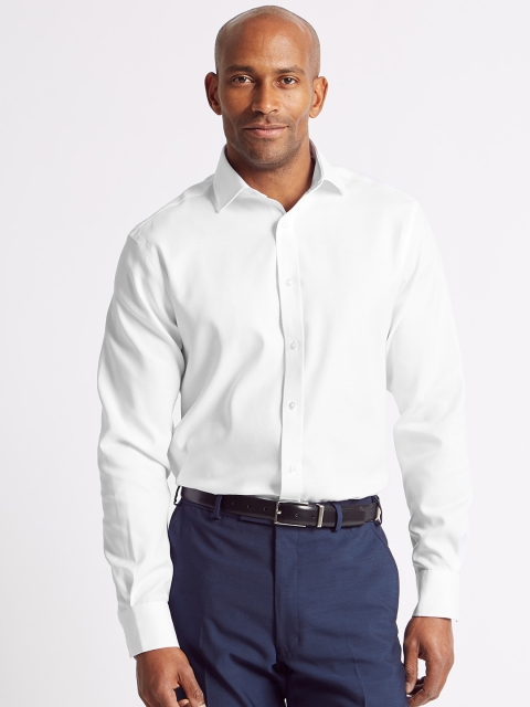 

Marks & Spencer Men White Slim Fit Solid Formal Shirt