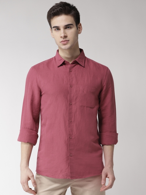 

Marks & Spencer Men Pink Regular Fit Solid Casual Shirt