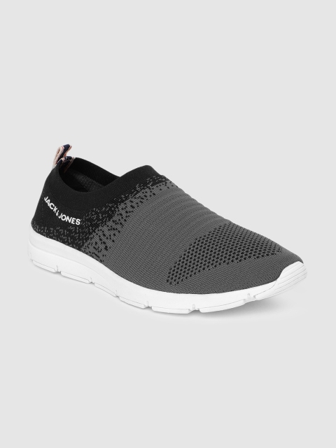 

Jack & Jones Men Grey Slip-On Sneakers