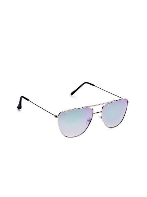 

Floyd Unisex Aviator Sunglasses QUSHAI-SIL-ICE MERCURY, Blue