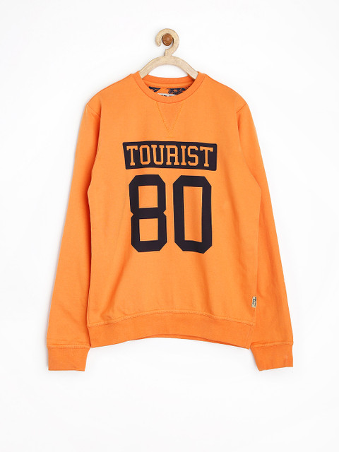 

Flying Machine Boys Orange Printed Sweatshirt