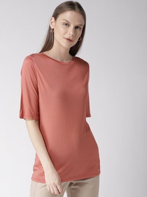

Marks & Spencer Women Dusty Pink Solid Round Neck T-shirt