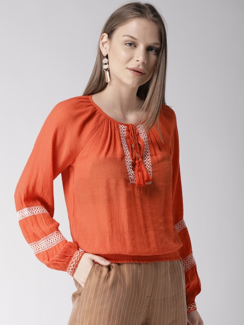 

Marks & Spencer Women Orange Solid Blouson Top